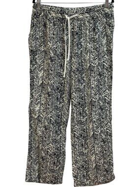 C Est 1946 Black & White geometric elastic waist 3 pocket pants Size 14/16W